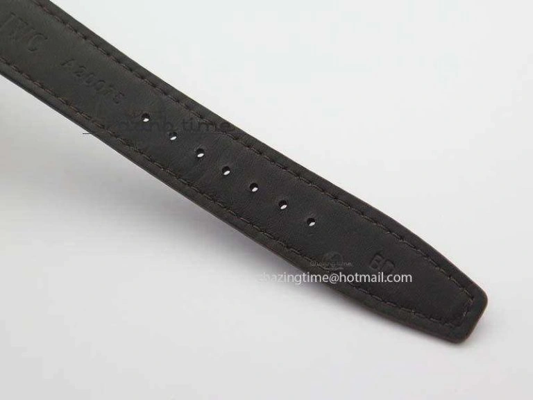 Portuguese IW371445 ZF 1:1 Best Edition SS White Dial Gold Markers On Brown Leather Strap A79350 V FastDry 7269