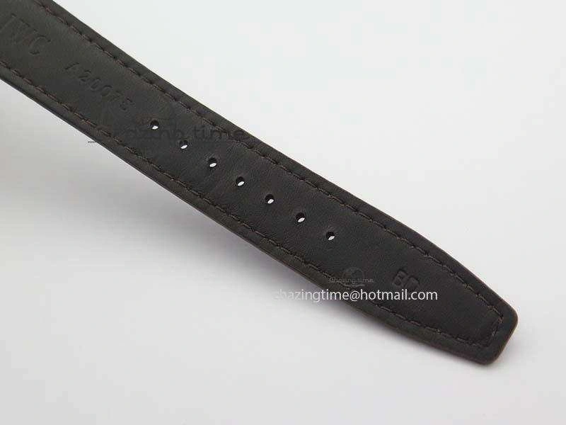 Portuguese IW371445 ZF 1:1 Best Edition SS White Dial Gold Markers On Brown Leather Strap A79350 V FastDry 7269