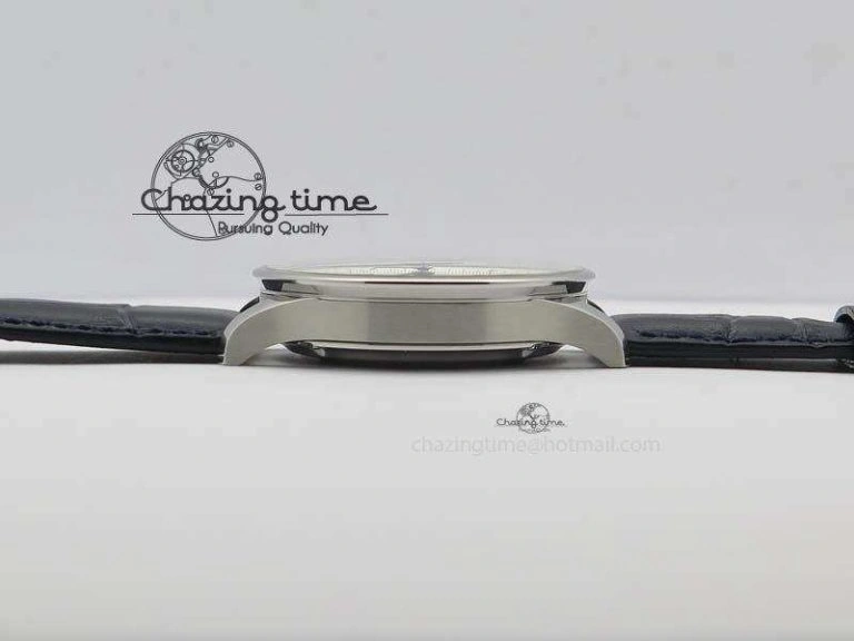 Portuguese IW371446 ZF 1:1 Best Edition SS White Dial Blue Markers On Blue Leather Strap  A79350 V StreetReady 7270
