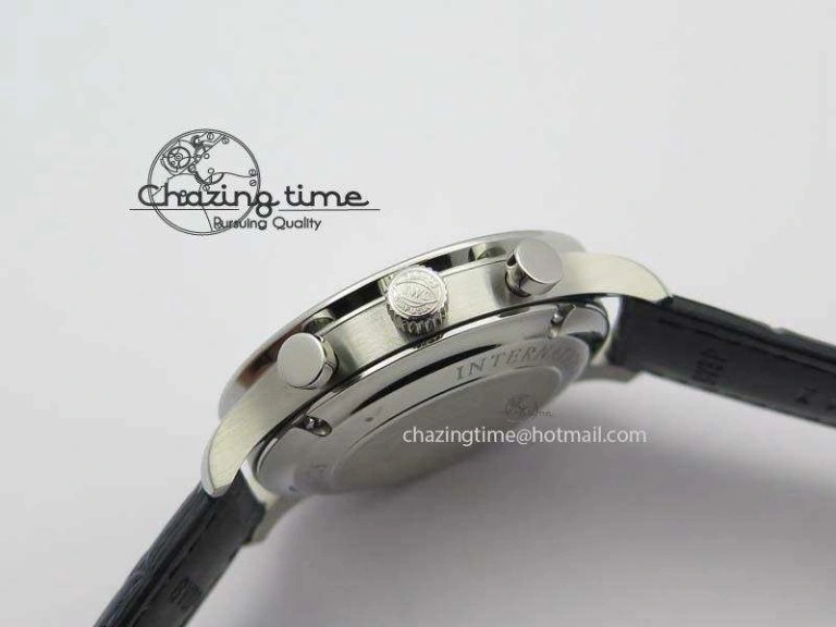 Portuguese IW371446 ZF 1:1 Best Edition SS White Dial Blue Markers On Blue Leather Strap  A79350 V StreetReady 7270
