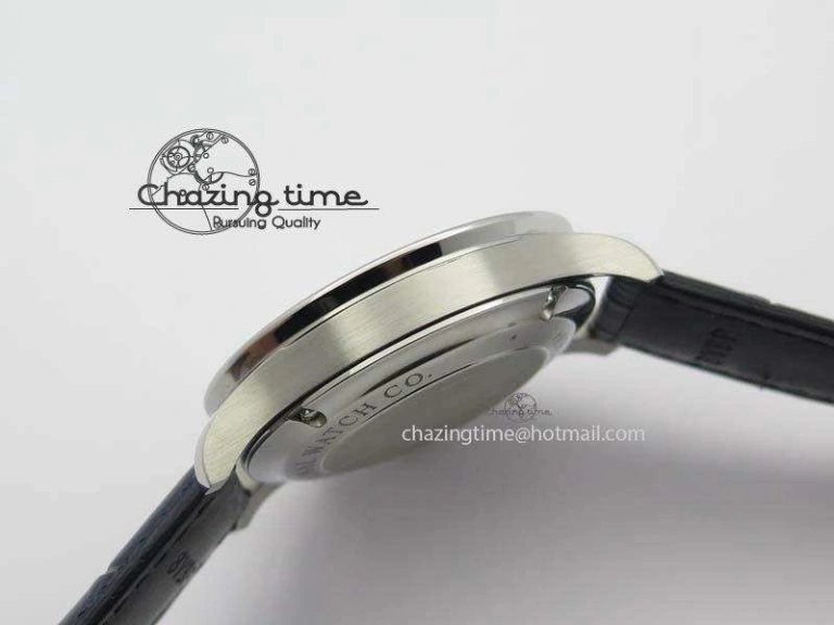 Portuguese IW371446 ZF 1:1 Best Edition SS White Dial Blue Markers On Blue Leather Strap  A79350 V StreetReady 7270