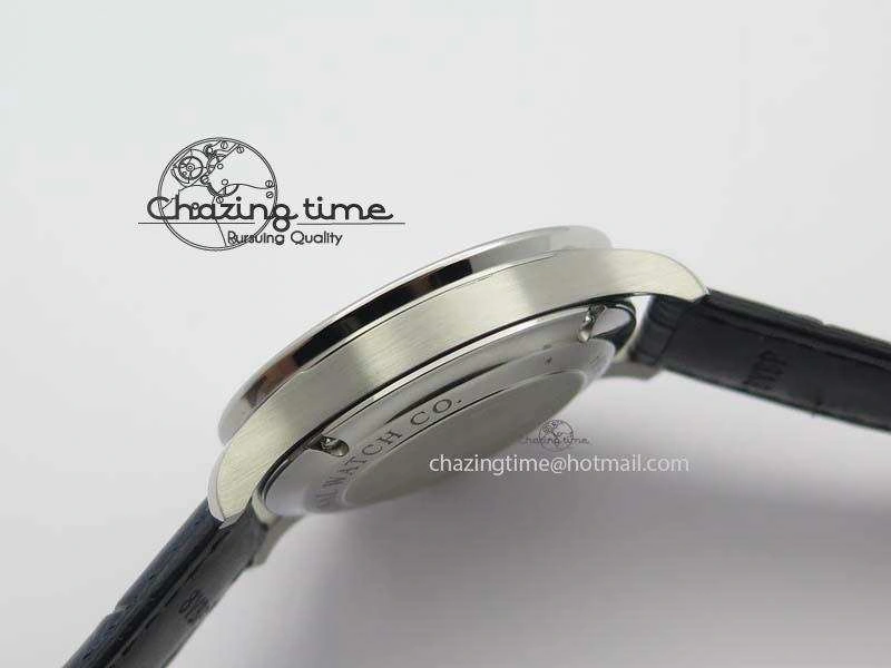 Portuguese IW371446 ZF 1:1 Best Edition SS White Dial Blue Markers On Blue Leather Strap  A79350 V StreetReady 7270