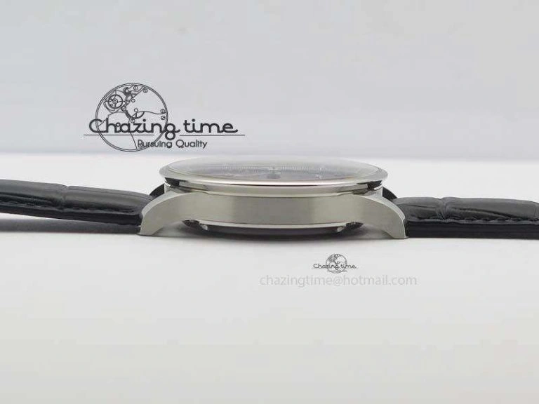 GoodFit Portuguese IW371447 ZF 1:1 Best Edition SS Black Dial On Black Leather Strap A79350 V 7274