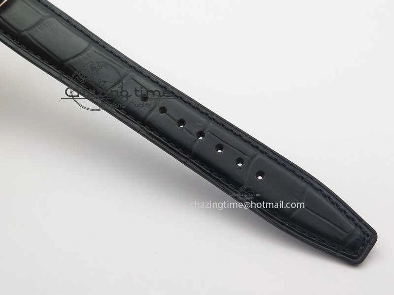 Portuguese IW371482 ZF 1:1 Best Edition RG Gray Dial Gold Markers On Black Leather Strap A Popular 7265