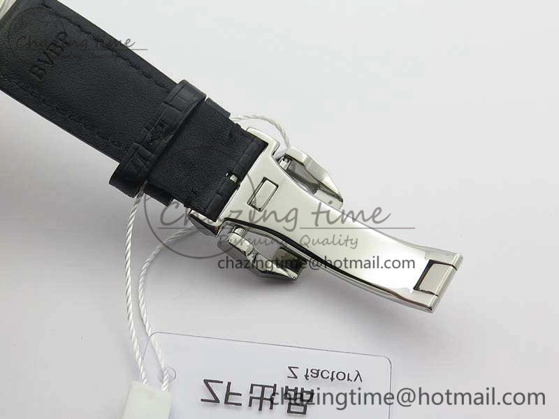 SmartChoice Portuguese IW371491 ZF 1:1 Best Edition SS Blue Dial On Leather Strap A79350 (Slim Movement) V 7221