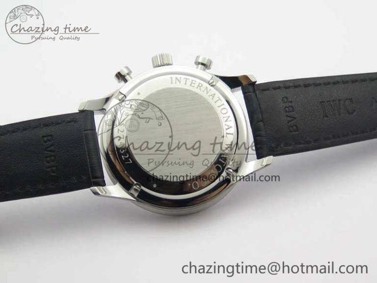 SmartChoice Portuguese IW371491 ZF 1:1 Best Edition SS Blue Dial On Leather Strap A79350 (Slim Movement) V 7221
