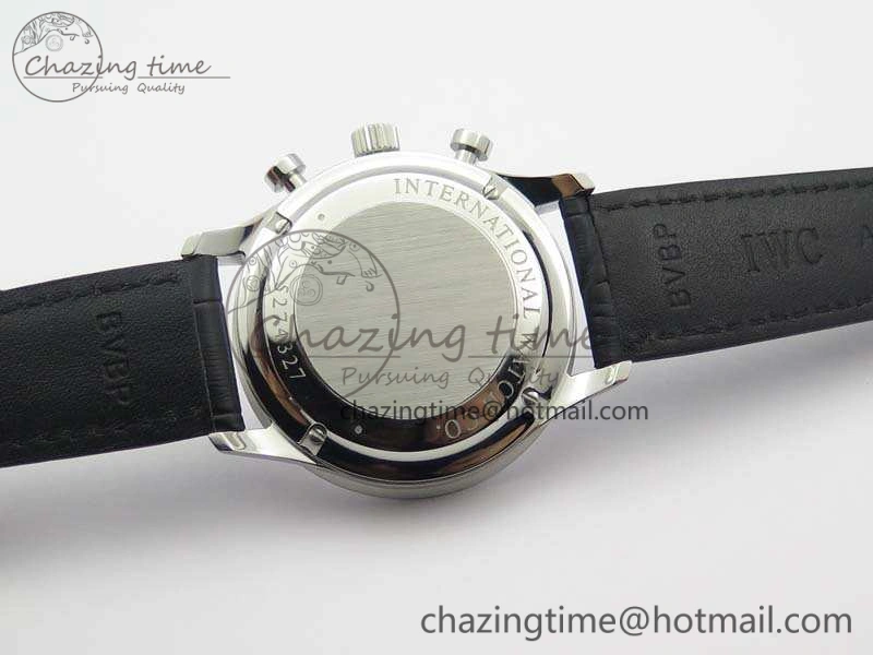SmartChoice Portuguese IW371491 ZF 1:1 Best Edition SS Blue Dial On Leather Strap A79350 (Slim Movement) V 7221