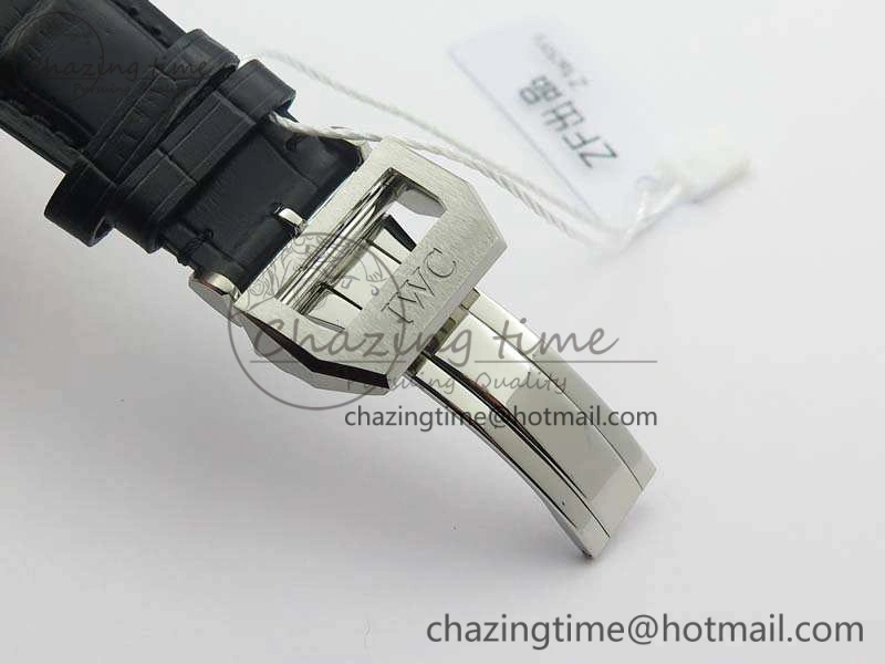 SmartChoice Portuguese IW371491 ZF 1:1 Best Edition SS Blue Dial On Leather Strap A79350 (Slim Movement) V 7221