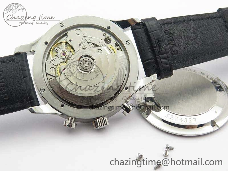 SmartChoice Portuguese IW371491 ZF 1:1 Best Edition SS Blue Dial On Leather Strap A79350 (Slim Movement) V 7221