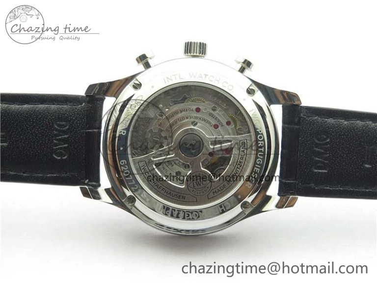 Portuguese IW371615 ZF 1:1 Best Edition SS Green Dial on Black Leather Strap A96355 V Sporty 7081