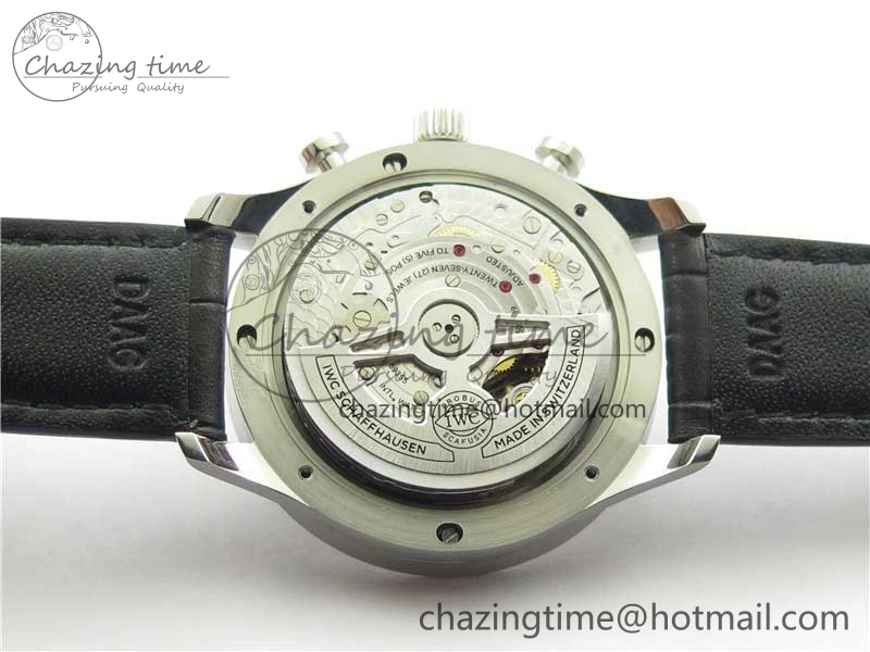 Portuguese IW371615 ZF 1:1 Best Edition SS Green Dial on Black Leather Strap A96355 V Sporty 7081