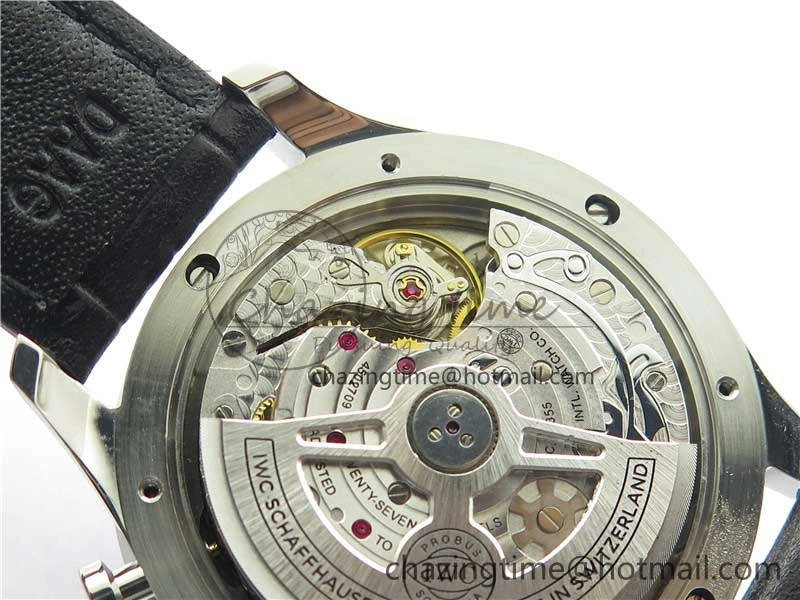 Portuguese IW371615 ZF 1:1 Best Edition SS Green Dial on Black Leather Strap A96355 V Sporty 7081
