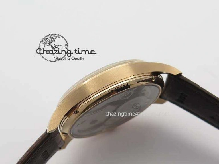 Portuguese IW5444 RG White Dial RG Numbers On Brown Leather Strap A Affordable 7253
