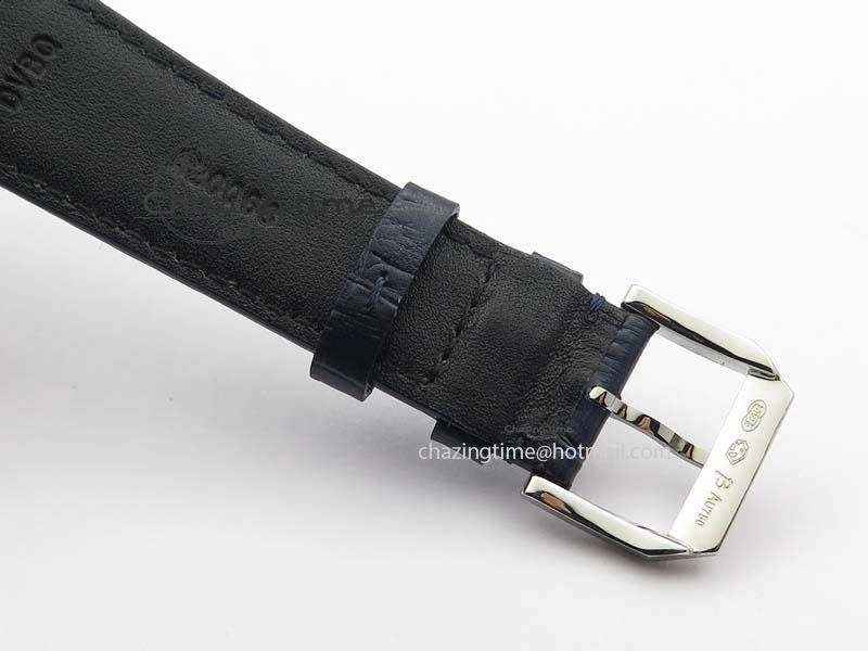 GoodFit Portuguese IW5444 SS Blue Dial On Blue Leather Strap A 7255