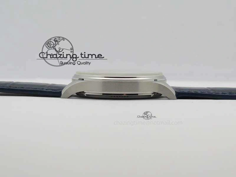Portuguese IW5444 SS White Dial Blue Numbers On Blue Leather Strap A SportInspired 7258