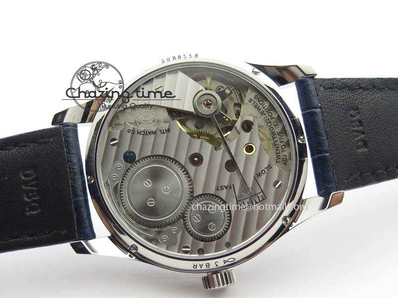 Portuguese IW5444 SS White Dial Blue Numbers On Blue Leather Strap A SportInspired 7258