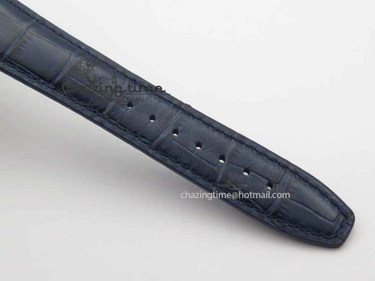 Portuguese IW5444 SS White Dial Blue Numbers On Blue Leather Strap A SportInspired 7258