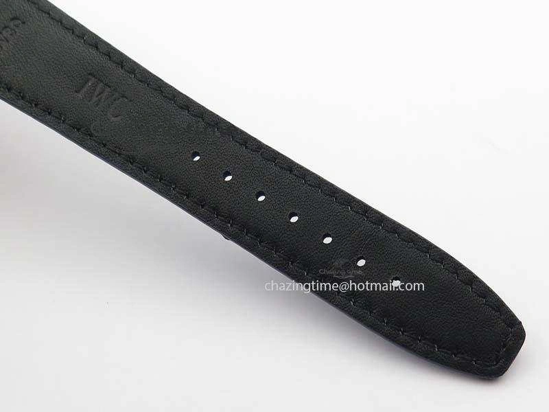 Portuguese IW5444 SS White Dial Blue Numbers On Blue Leather Strap A SportInspired 7258