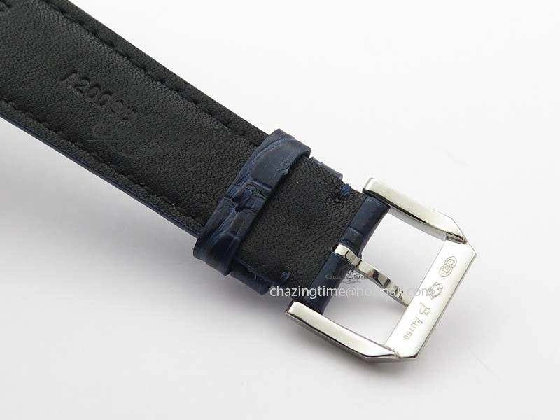Portuguese IW5444 SS White Dial Blue Numbers On Blue Leather Strap A SportInspired 7258