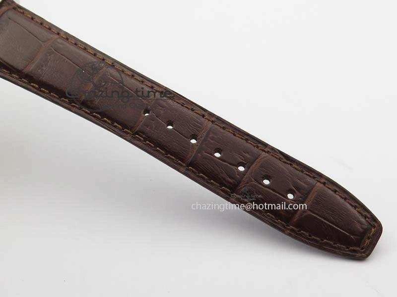 Portuguese IW5444 SS White Dial RG Numbers On Brown Leather Strap A WaterResistant 7256