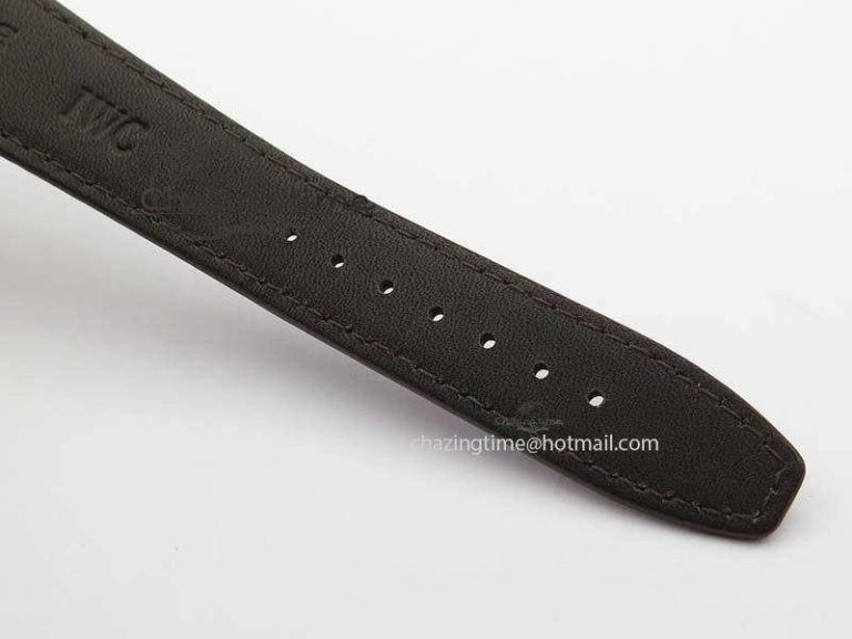 Portuguese IW5444 SS White Dial RG Numbers On Brown Leather Strap A WaterResistant 7256