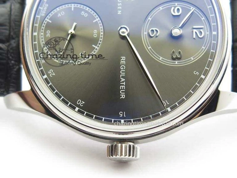 HighQuality Portuguese IW544404 SS Gray Dial On Black Leather Strap A 7259