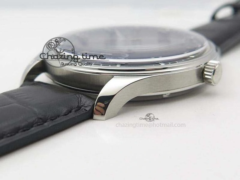 WellDesigned Portuguese IW545407 Black Dial ZF 1:1 Best Edition On Dark Blue Leather Strap 7337