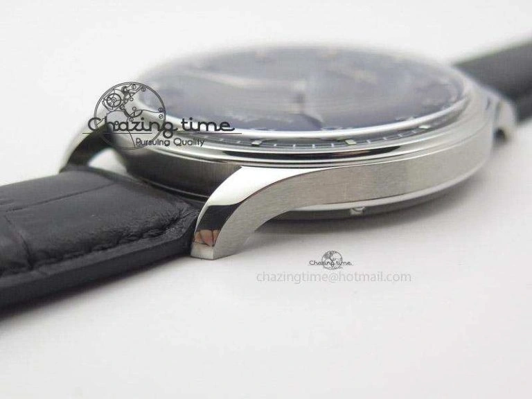 WellDesigned Portuguese IW545407 Black Dial ZF 1:1 Best Edition On Dark Blue Leather Strap 7337