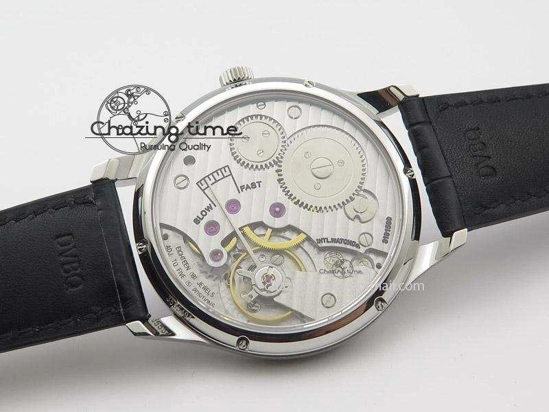 WellDesigned Portuguese IW545407 Black Dial ZF 1:1 Best Edition On Dark Blue Leather Strap 7337
