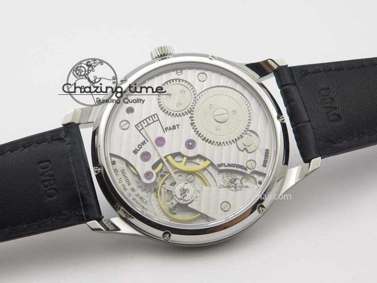 Supportive Portuguese IW545408 White Dial ZF 1:1 Best Edition On Dark Blue Leather Strap 7335