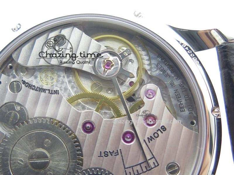 Supportive Portuguese IW545408 White Dial ZF 1:1 Best Edition On Dark Blue Leather Strap 7335