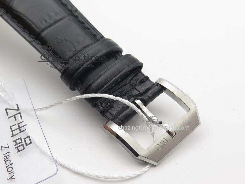 Supportive Portuguese IW545408 White Dial ZF 1:1 Best Edition On Dark Blue Leather Strap 7335