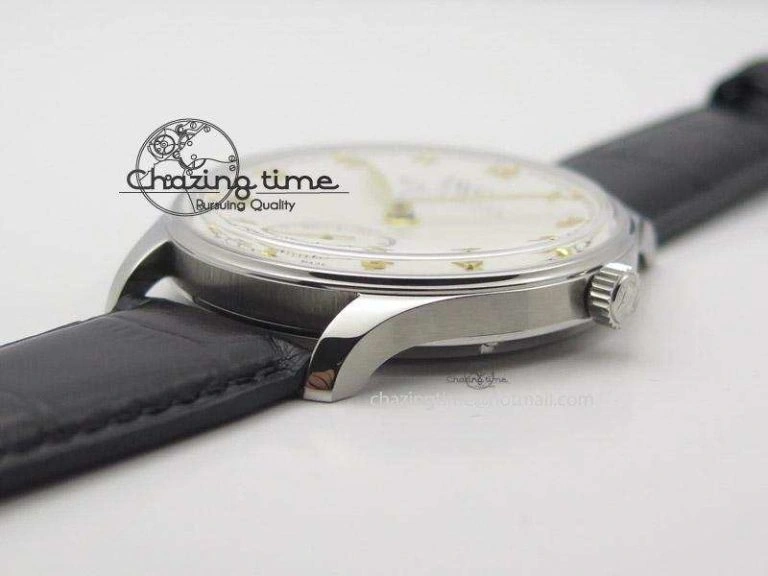 Supportive Portuguese IW545408 White Dial ZF 1:1 Best Edition On Dark Blue Leather Strap 7335