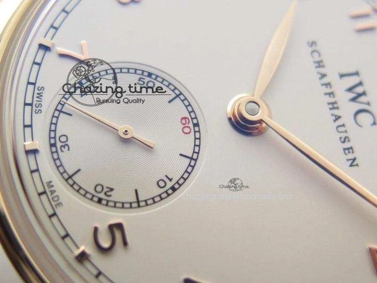 Portuguese IW545409 RG ZF 1:1 Best Edition White Dial On Brown Leather Strap A Comfortable 7336