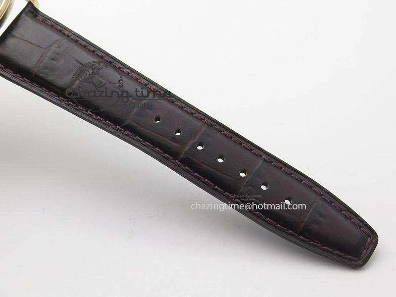 Portuguese IW545409 RG ZF 1:1 Best Edition White Dial On Brown Leather Strap A Comfortable 7336