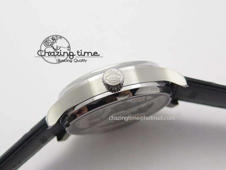 Portuguese Real PR IW500106 ZF 1:1 Best Edition Grey Dial On Black Leather Strap A52010 V Unisex 7306
