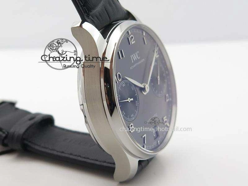Portuguese Real PR IW500106 ZF 1:1 Best Edition Grey Dial On Black Leather Strap A52010 V Unisex 7306