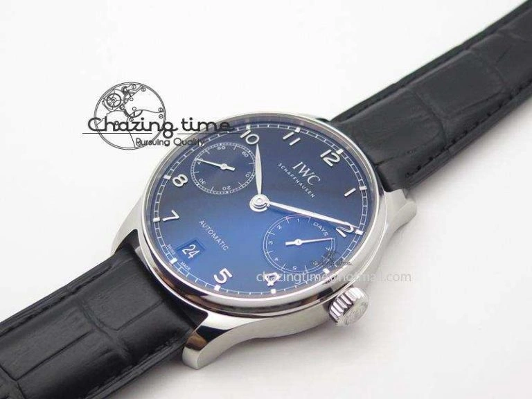 Portuguese Real PR IW500109 ZF 1:1 Best Edition Black Dial On Black Leather Strap A52010 V Timeless 7308