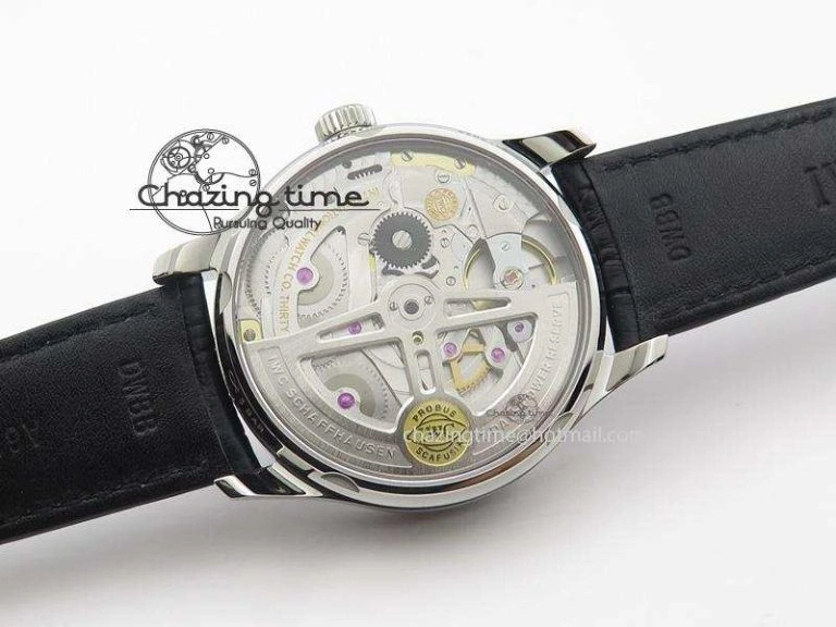 Portuguese Real PR IW500109 ZF 1:1 Best Edition Black Dial On Black Leather Strap A52010 V Timeless 7308