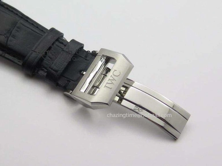 Resilient Portuguese Real PR IW500126 ZF 1:1 Best Edition Grey Red Dial On Black Leather Strap A52010 V 7333