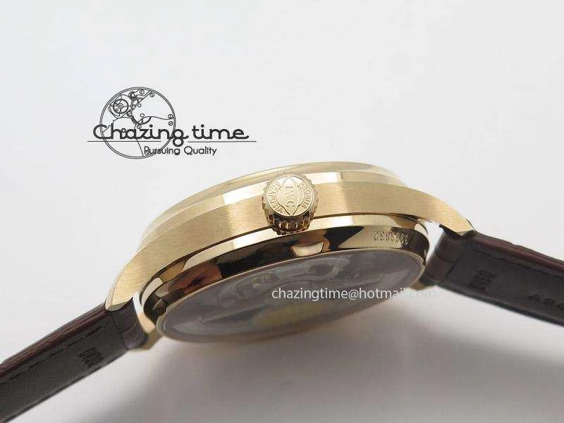 Portuguese Real PR IW500127 RG ZF 1:1 Best Edition Grey Red Dial On Brown Leather Strap A52010 V Chic 7331