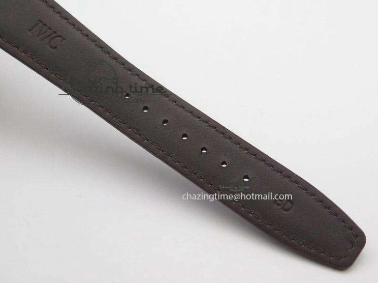 Portuguese Real PR IW500127 RG ZF 1:1 Best Edition Grey Red Dial On Brown Leather Strap A52010 V Chic 7331