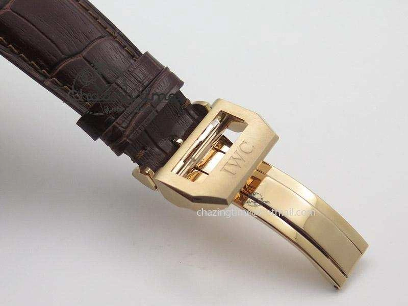 Portuguese Real PR IW500127 RG ZF 1:1 Best Edition Grey Red Dial On Brown Leather Strap A52010 V Chic 7331