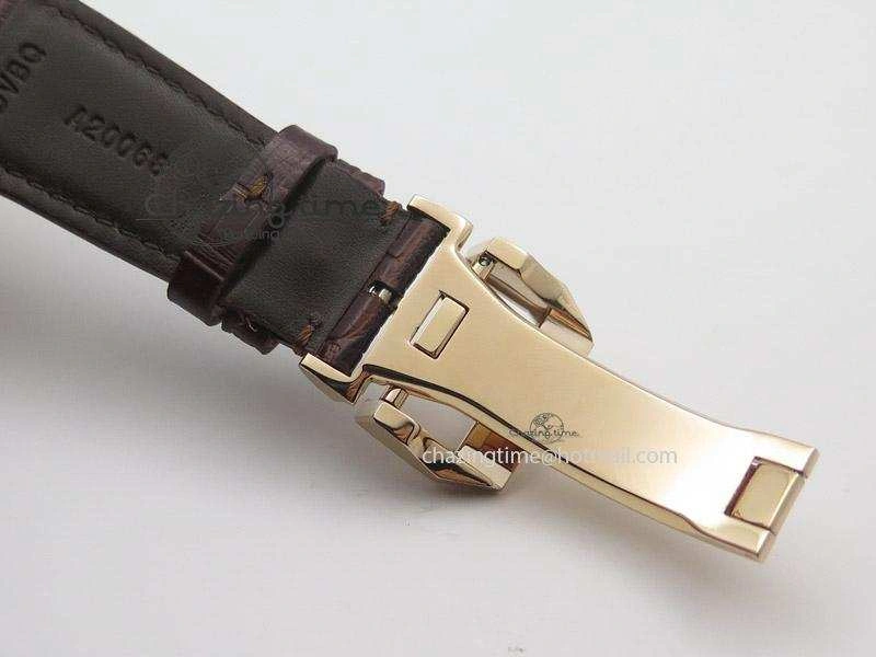 Portuguese Real PR IW500127 RG ZF 1:1 Best Edition Grey Red Dial On Brown Leather Strap A52010 V Chic 7331