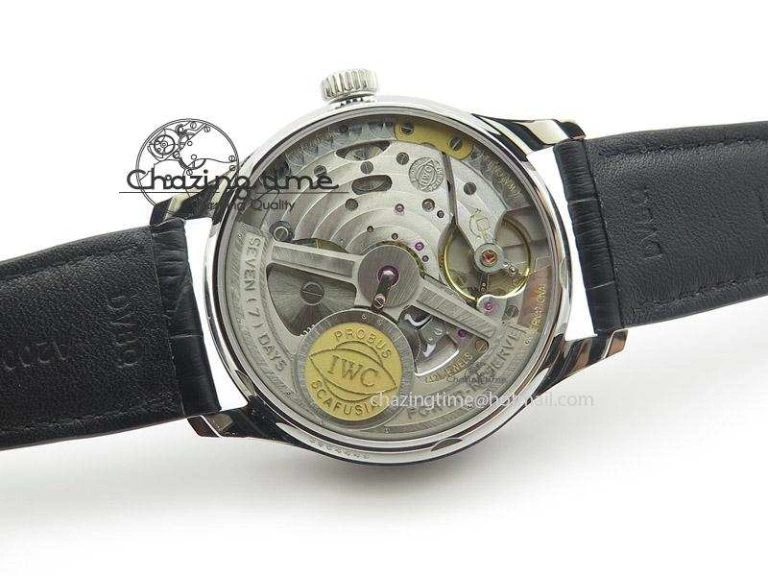 WrinkleFree Portuguese Real PR IW500127 ZF 1:1 Best Edition Gray Red Dial On Black Leather Strap A 7332