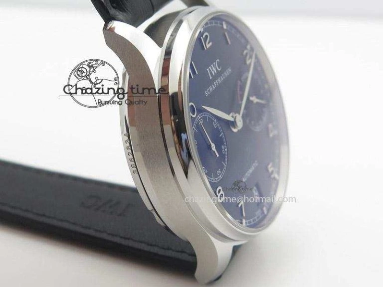 Portuguese Real PR IW500703 ZF 1:1 Best Edition On Black Leather Strap A Comfortable 7370