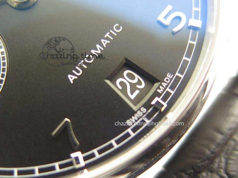 Portuguese Real PR IW500703 ZF 1:1 Best Edition On Black Leather Strap A Comfortable 7370