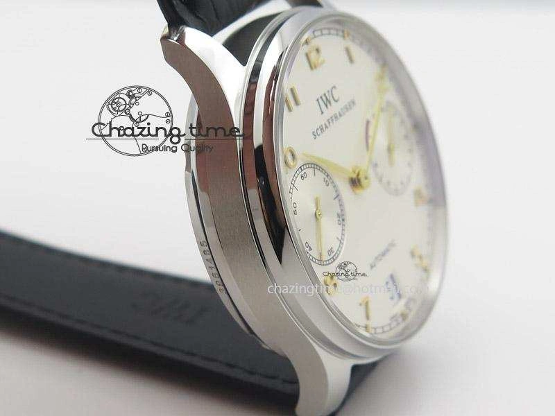 SunProtective Portuguese Real PR IW500704 ZF 1:1 Best Edition On Black Leather Strap A52010 V 7348