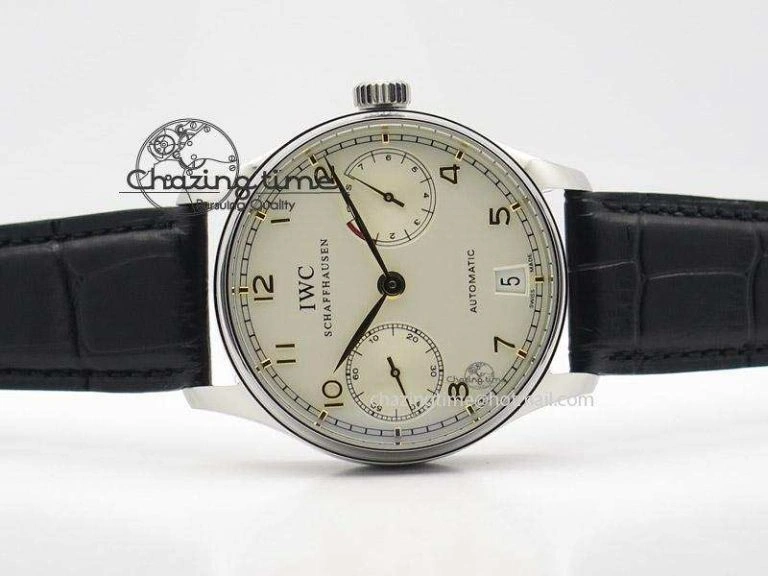 SunProtective Portuguese Real PR IW500704 ZF 1:1 Best Edition On Black Leather Strap A52010 V 7348