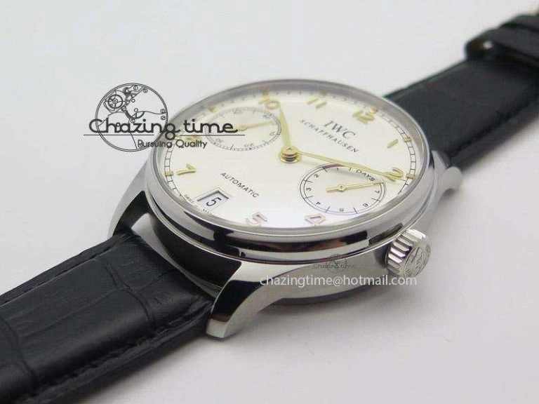 SunProtective Portuguese Real PR IW500704 ZF 1:1 Best Edition On Black Leather Strap A52010 V 7348